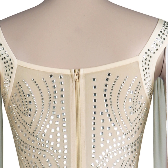 Mesh with Rhinestones Dress New Size S,M,L available strech. - Picture 6 of 14